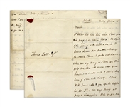 Autograph Letter Signed by Robert Darwin, Charles Darwins Father -- ...I have not any money as I told you...
